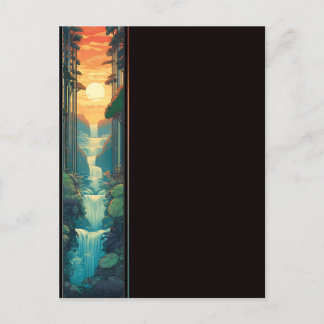 Zonsondergang Herfsten Briefkaart