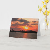 Zonsondergang--het denken aan u kaart (Gele Bloem)