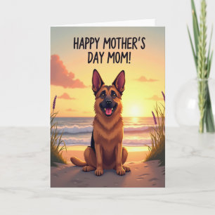 Zonsondergang Hond Patroonkaart Kaart