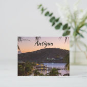 Zonsondergang in Antigua Briefkaart (Staand voorkant)