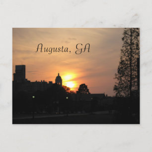 zonsondergang in augustus, Augusta, GA Briefkaart