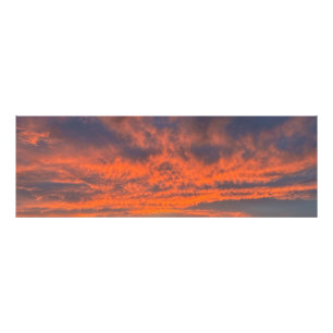 Zonsondergang in brand foto afdruk