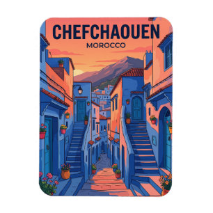 Zonsondergang in Chefchaouen Marokko Magneet