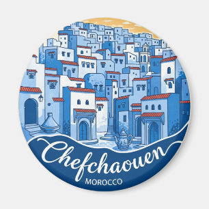 Zonsondergang in Chefchaouen Marokko Reizen Magneet