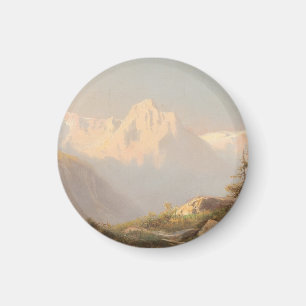 Zonsondergang in de bergen - Carl Lafite Magneet