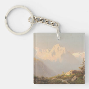 Zonsondergang in de bergen - Carl Lafite Sleutelhanger