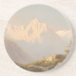 Zonsondergang in de bergen - Carl Lafite Zandsteen Onderzetter