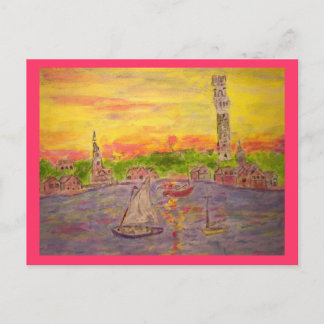 zonsondergang in de provincie Peace on Earth Briefkaart