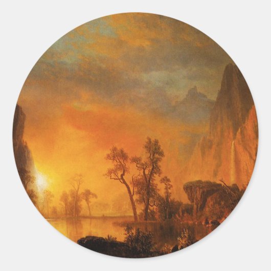 Zonsondergang in de Rockies Stickers (Voorkant)