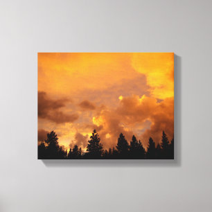 Zonsondergang in de Sierras Canvas Afdruk