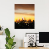 Zonsondergang in de stad poster (Thuiskantoor)