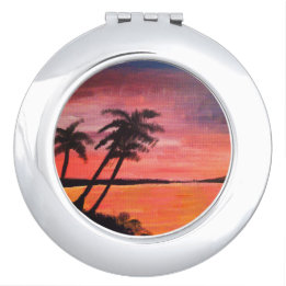 Zonsondergang in de Tropen Handtas Spiegeltje