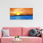 Zonsondergang in Door County, Wisconsin Canvas Afdruk (Insitu (Woonkamer))