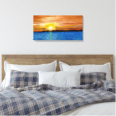 Zonsondergang in Door County, Wisconsin Canvas Afdruk (Insitu (Slaapkamer))