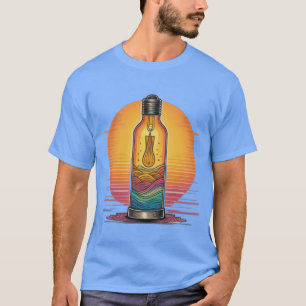 Zonsondergang in een lamp t-shirt