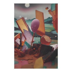 Zonsondergang in het Snoep Lands - Ken Gage Art Perfect Poster