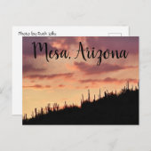 zonsondergang in het zuidwesten briefkaart (Voorkant / Achterkant)