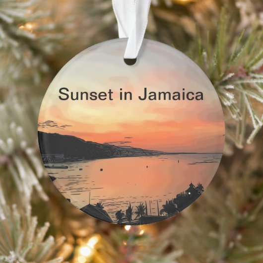 Zonsondergang in Jamaica Ornament (Boom)