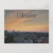 Zonsondergang in Kiev Oekraïne Briefkaart (Voorkant)