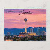 Zonsondergang in Las Vegas Strip Nevada Briefkaart (Voorkant)