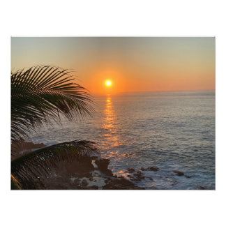Zonsondergang in Los Cabos, Mexico Foto Afdruk