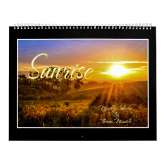 Zonsondergang in maandkalender door Thomas Minutol Kalender