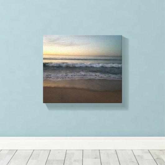Zonsondergang in Monterey Bay Canvas Afdruk (Insitu (Houten vloer))