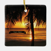 Zonsondergang in Negril, Jamaica Keramisch Ornament (Voorkant)