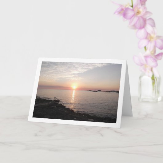 Zonsondergang in Paphos, Cyprus Kaart (Orchidee)