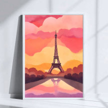 Zonsondergang in Parijs | Eiffeltoren Frankrijk Wa