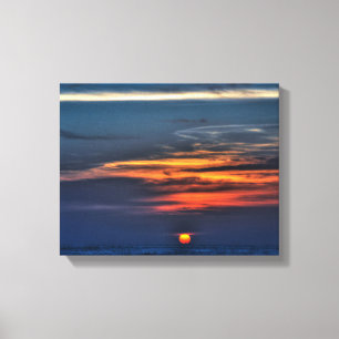 Zonsondergang in St Petersburg Beach, Florida Canvas Afdruk