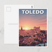 Zonsondergang in Toledo Spanje Alcazar Reizen Briefkaart (Voorkant / Achterkant)