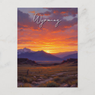 Zonsondergang in Wyoming Reizen Briefkaart