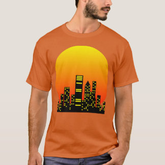 Zonsondergang Inhe Stad grappig T-shirt