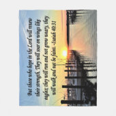 ZONSONDERGANG JESAJA 40:31 FLEECE DEKEN (Voorkant)