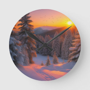 Zonsondergang Kerstmis Ronde Klok