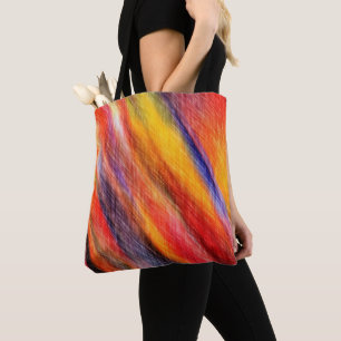 Zonsondergang Kleuren Patroon Canvas tas Abstract