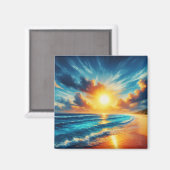 zonsondergang-koelkastmagneet magneet (Voorkant / Achterkant)