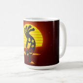 Zonsondergang Kokopelli Maan en sterren Koffiemok (Voorkant rechts)