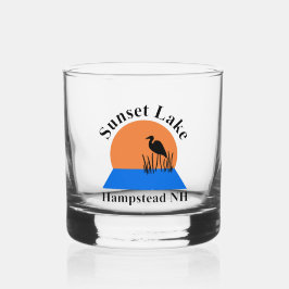 Zonsondergang Lake Whiskyglas Whisky Glas