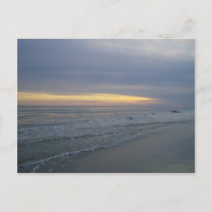 Zonsondergang langs de zeekust briefkaart