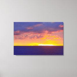 Zonsondergang Lucht Schemering Avond Schemer Zee L Canvas Afdruk