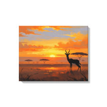 Zonsondergang Majesteit in de Savannah – Abstracte