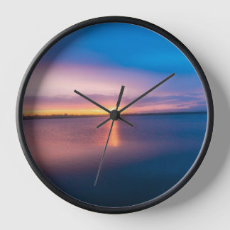 Zonsondergang Meer Landschapsfotografie Wandklok –