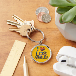 Zonsondergang met Los Angeles Silhouette & Hollywo Sleutelhanger