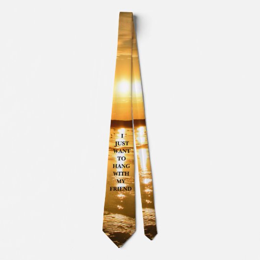 ZONSONDERGANG met Motto - Kraag Stropdas (Voorkant)