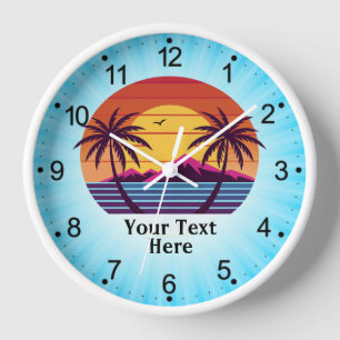Zonsondergang met palmbomen Vector