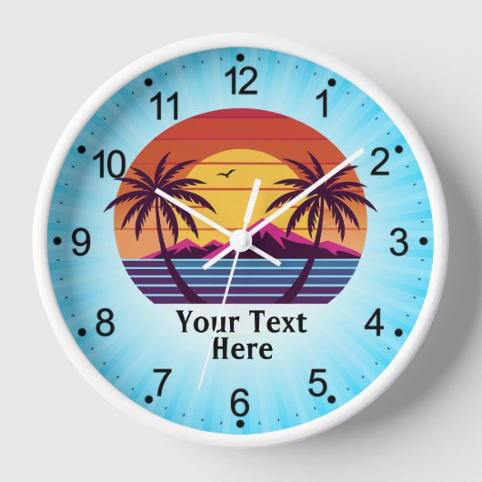 Zonsondergang met palmbomen Vector (Voorkant)