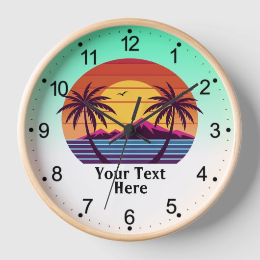 Zonsondergang met palmbomen Vector (Voorkant)