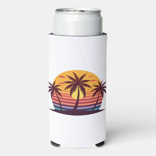 Zonsondergang met palmbomen Vector-98801 (Seltzer Achterkant)